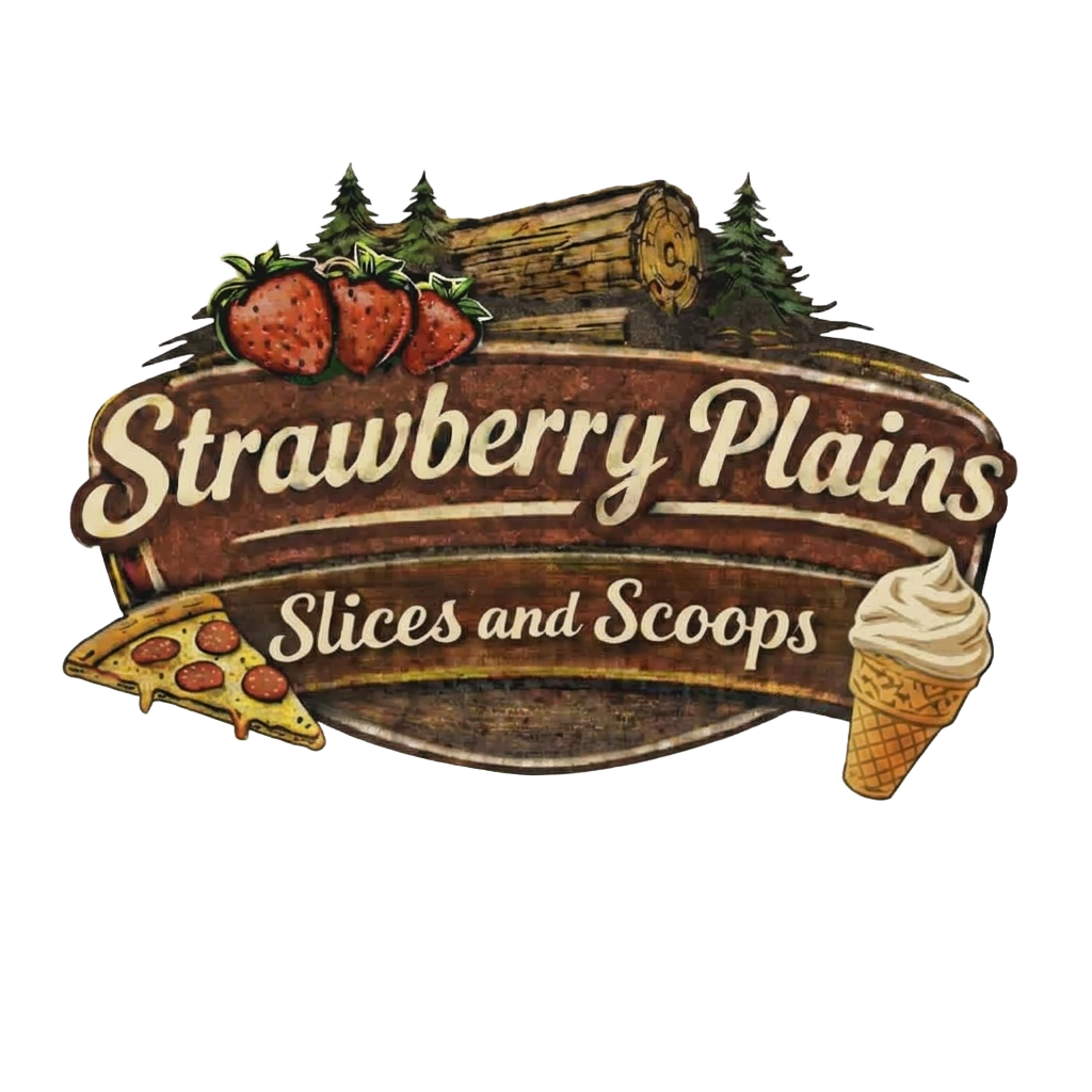 Strawberry Plains Slices and Scoops logo